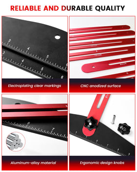 TANYO damping option with elastic gaskets prevents slip and protects the ruler.