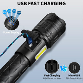 taoqwe multi-mode flashlight with 7 light modes for versatile settings