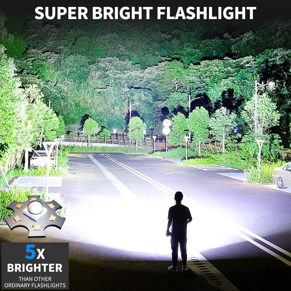 taoqwe flashlight featuring USB fast charging for quick power on the go