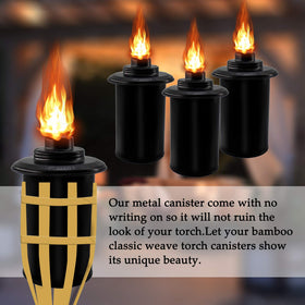 Four canisters with wicks provide convenient replacements for events.