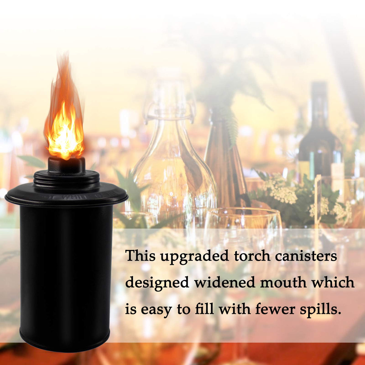 All-in-one kit includes snuff caps for quick flame extinguishing.