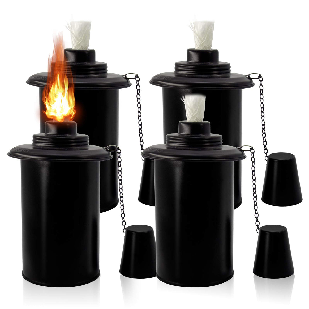 TaoTazon torch canister with 12oz capacity for longer outdoor burns.