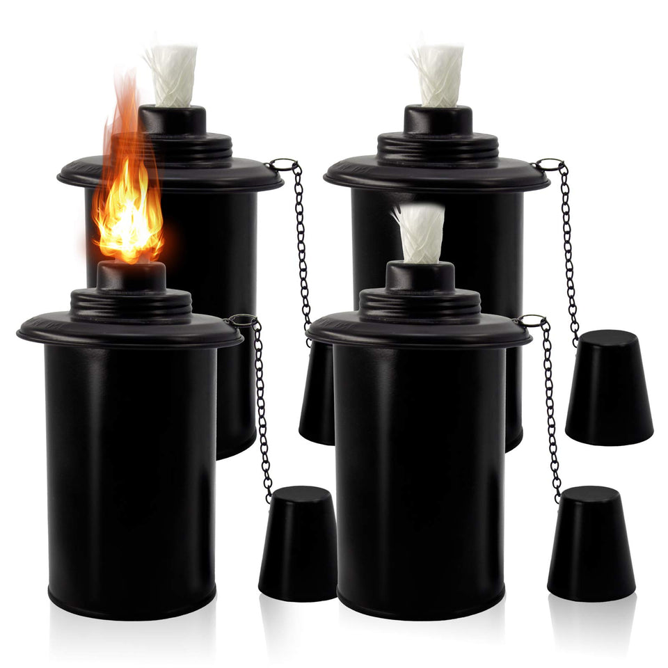 TaoTazon torch canister with 12oz capacity for longer outdoor burns.