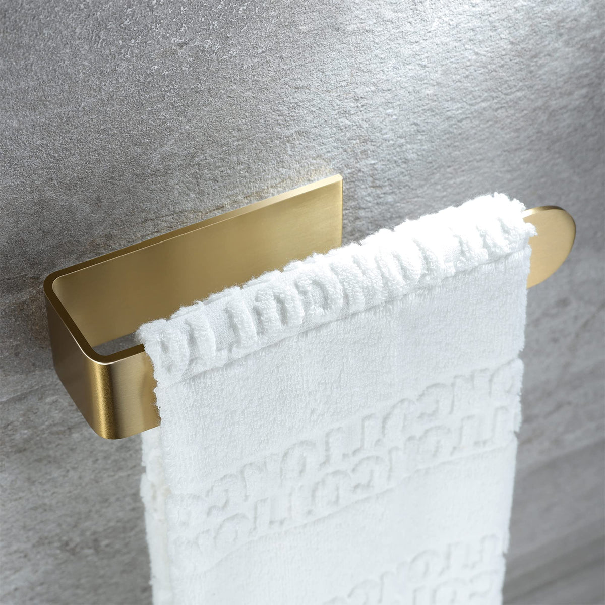 Taozun brushed stainless steel wall-mount towel rack close-up finish