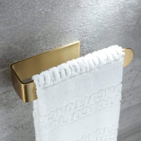 Taozun brushed stainless steel wall-mount towel rack close-up finish
