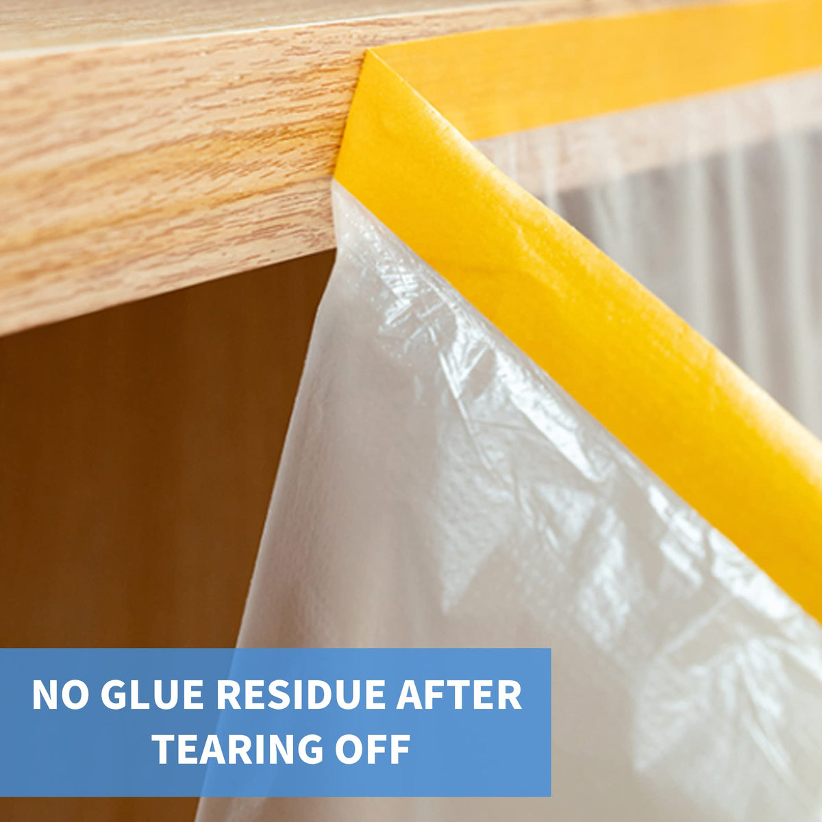 TAPEBEAR masking film protects appliances during renovation
