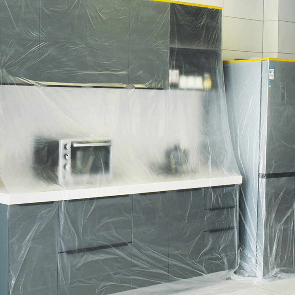 Tapebear masking film suited for automotive and home painting tasks.