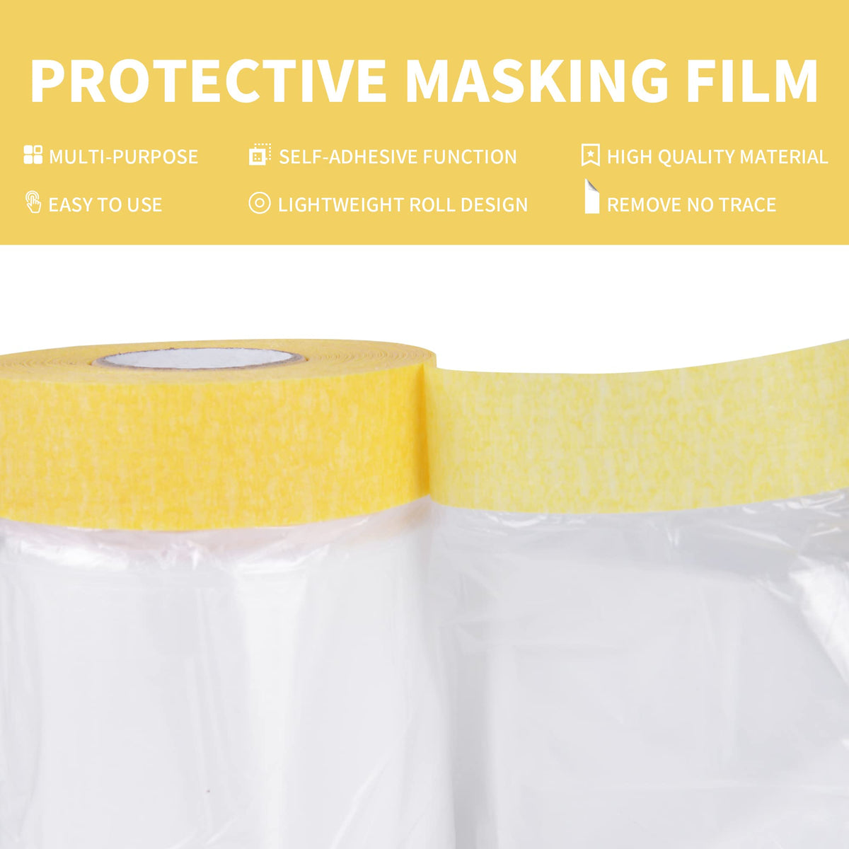 TAPEBEAR roll design enables quick unrolling and coverage