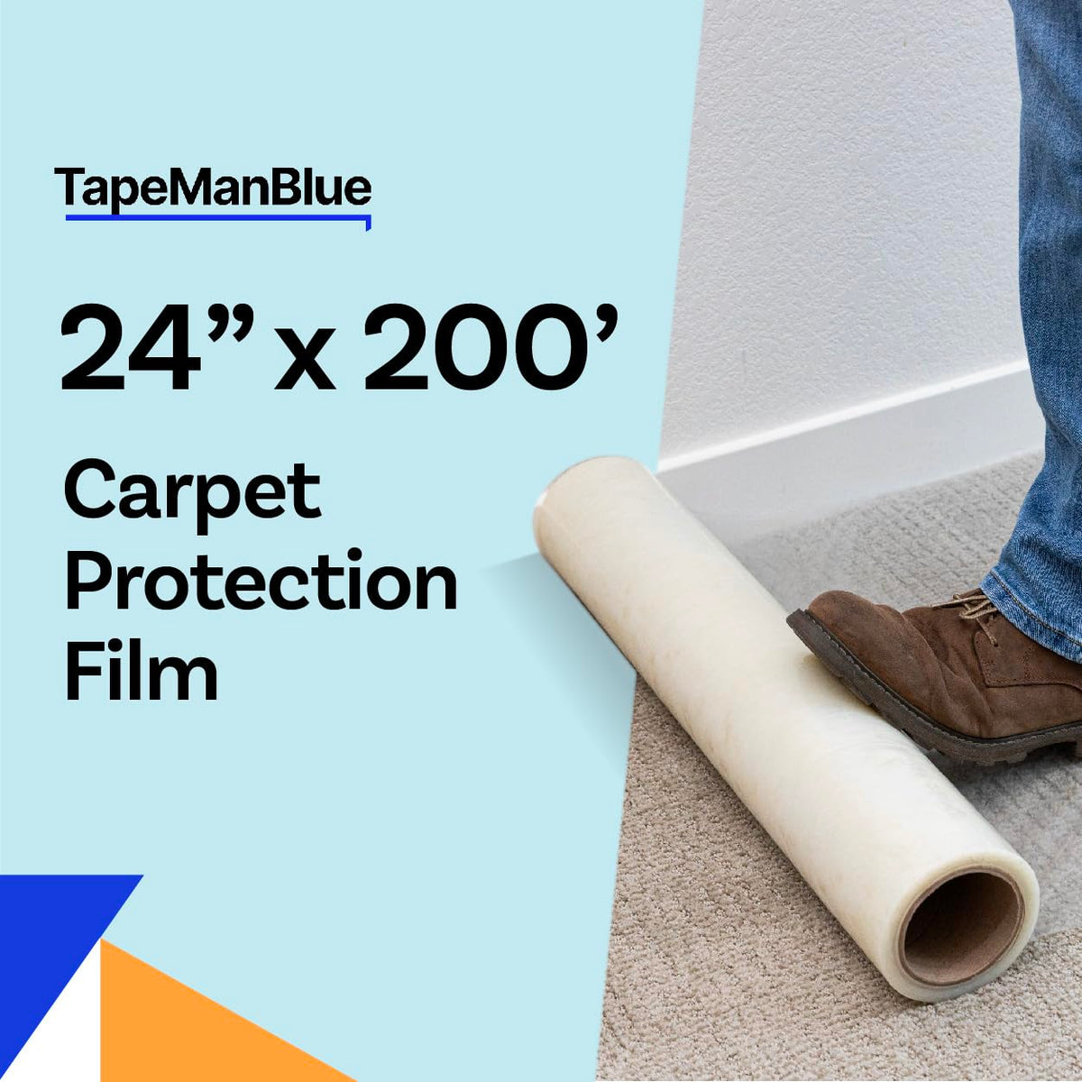 TapemanBlue adhesive film close-up highlighting strong grip and clean removal.