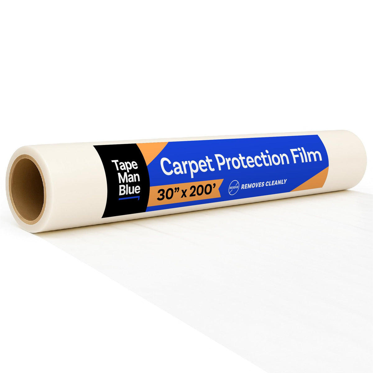 TapeManBlue carpet protection film roll shields floors during renovations