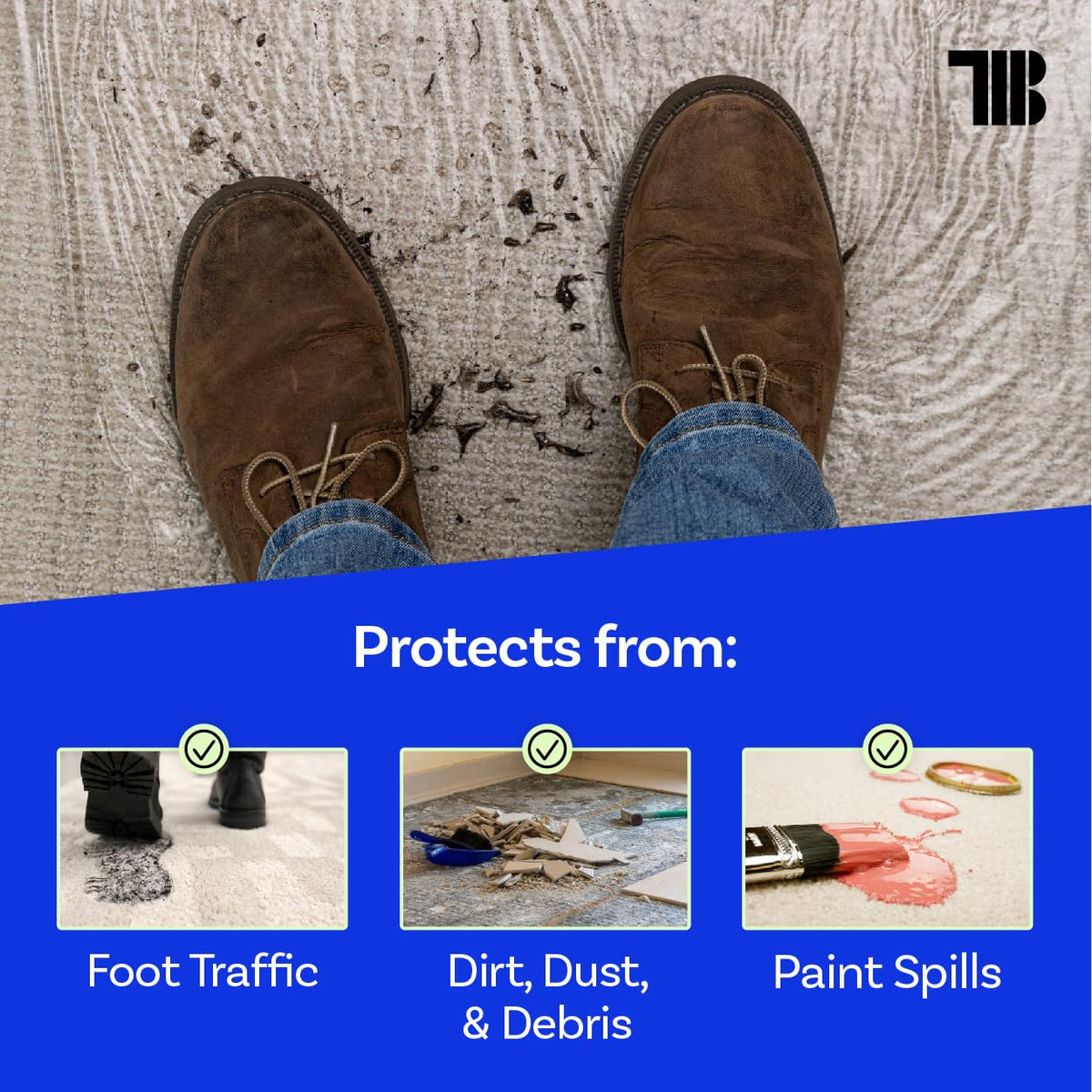 TapeManBlue clean removal feature demonstrating easy adhesive release