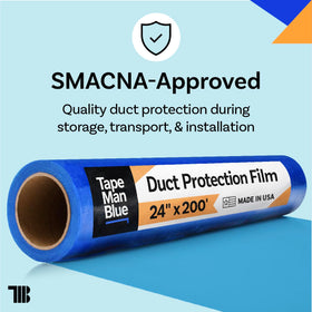 TapeManBlue duct protection film proudly made in the USA for quality protection.