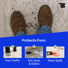 Durable tear-resistant film resists tearing for construction debris and daily use