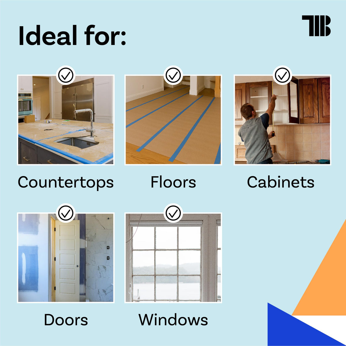 TapeManBlue eco-friendly recyclable floor protector made in the USA.