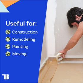 TapeManBlue made-in-USA floor protection paper ready for professional projects.