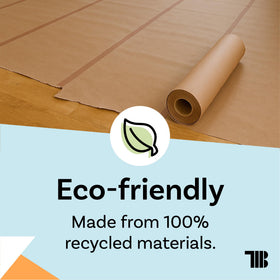 TapeManBlue painting drop cloth alternative protecting floors during decorating tasks.