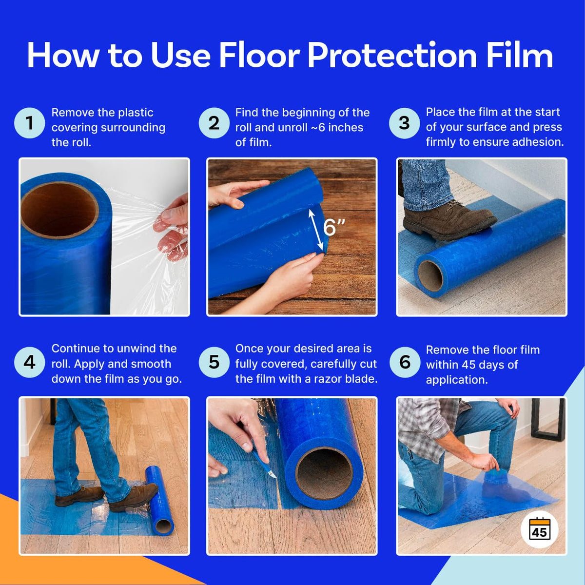 TapeManBlue protection for floors, not intended for carpet coverage.