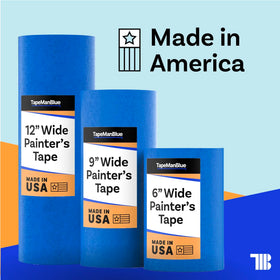 TapeManBlue tape versatile for painting, masking, and 3D printing projects.