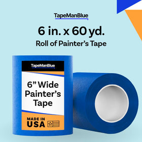 TapeManBlue wide painters tape used as laser masking for precise cuts