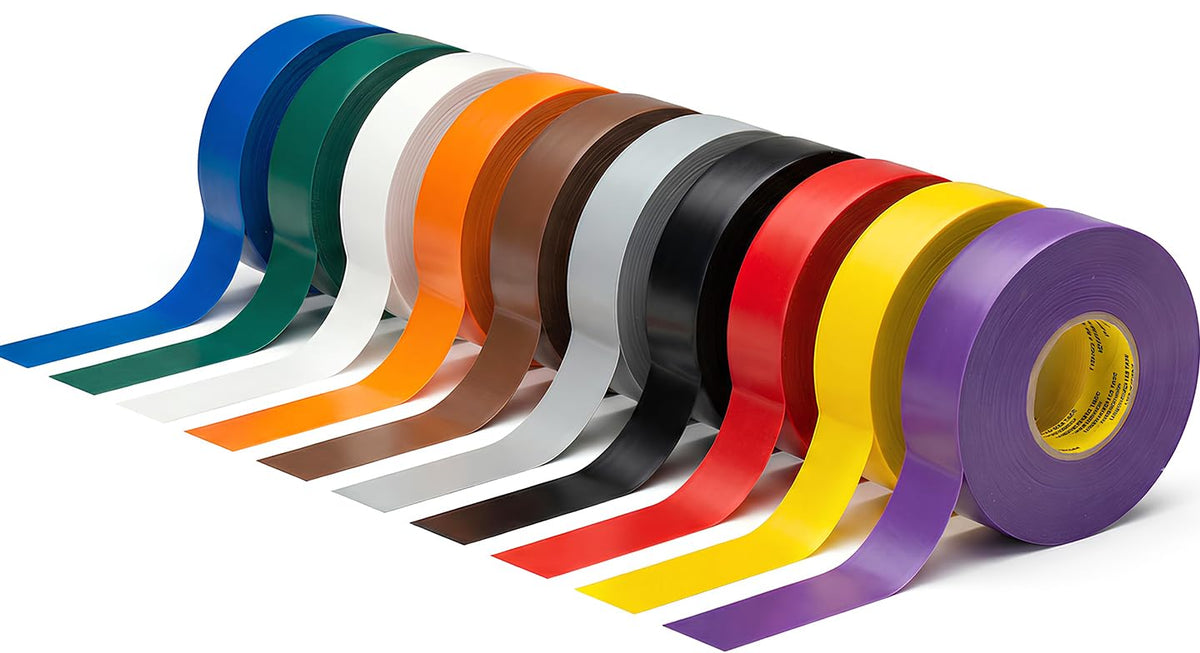Tapewell orange electrical tape roll for color coding and insulation.