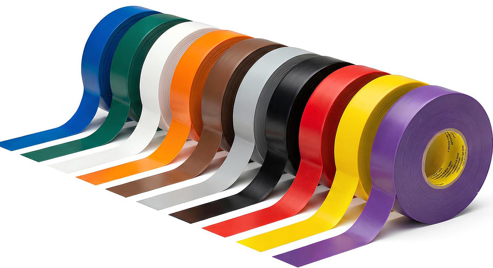 Tapewell orange electrical tape roll for color coding and insulation.