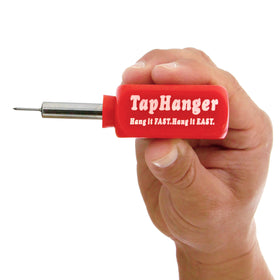 TapHanger hanging tool close-up showing fast, damage-free frame setup