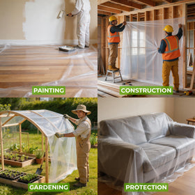 Tapix easy-installation plastic sheeting simplifies setup and handling.