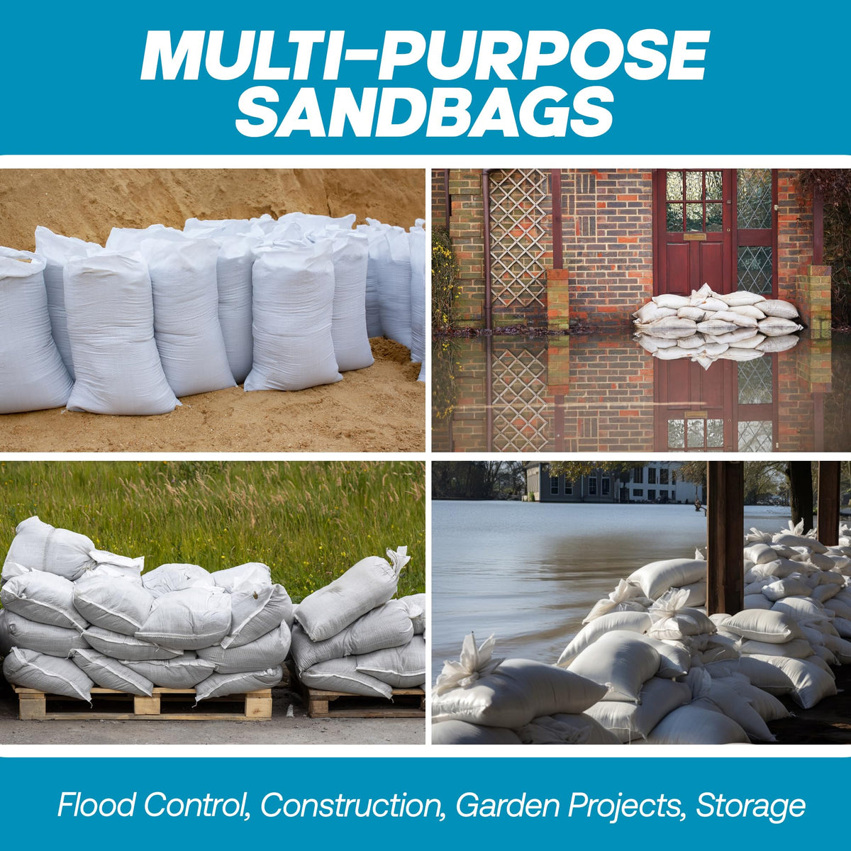 Tapix sandbags store compactly, reusable for temporary barricades and projects.