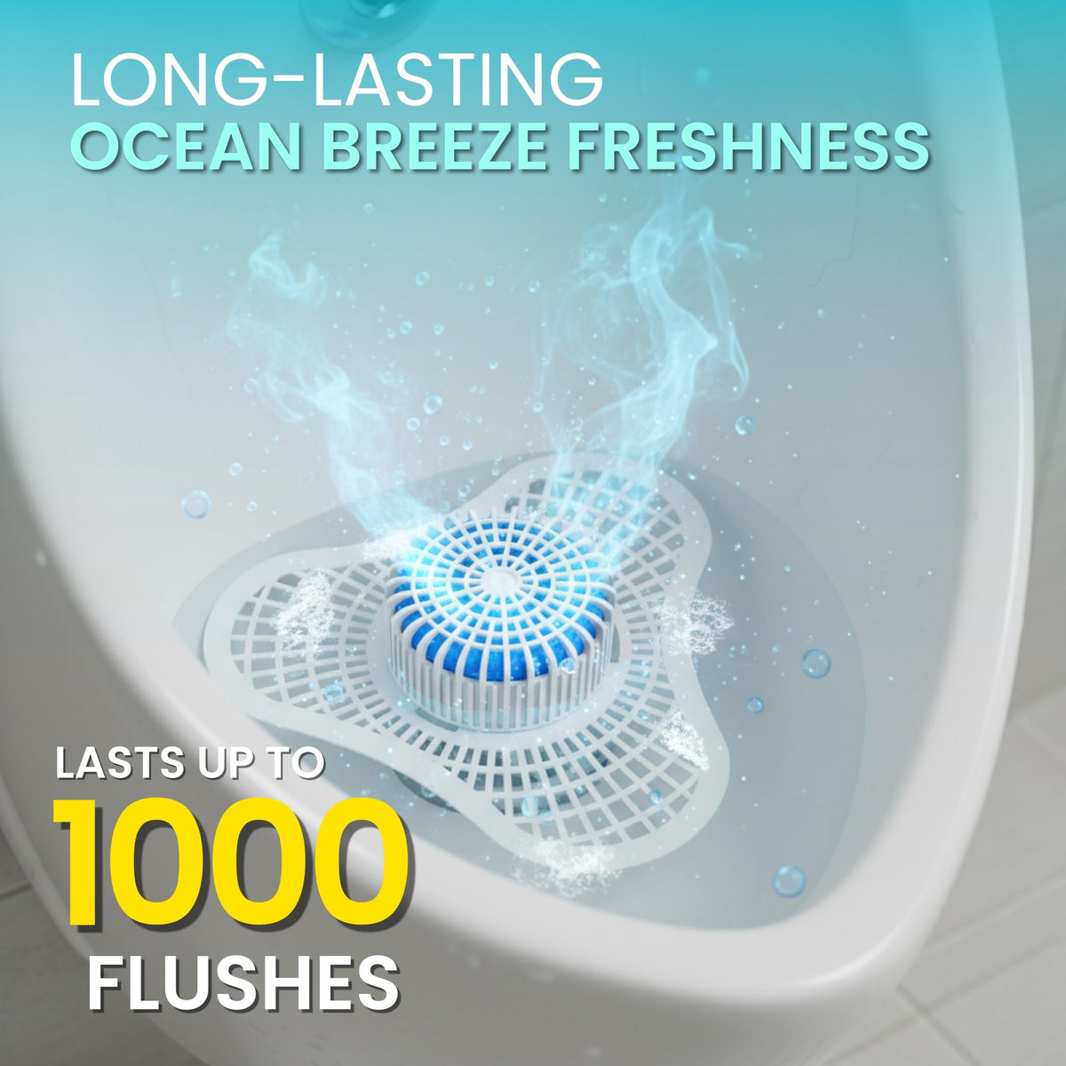 Tapix urinal-screen ocean-breeze-pack-02: anti-splash design supports cleaner floors in high-traffic areas.