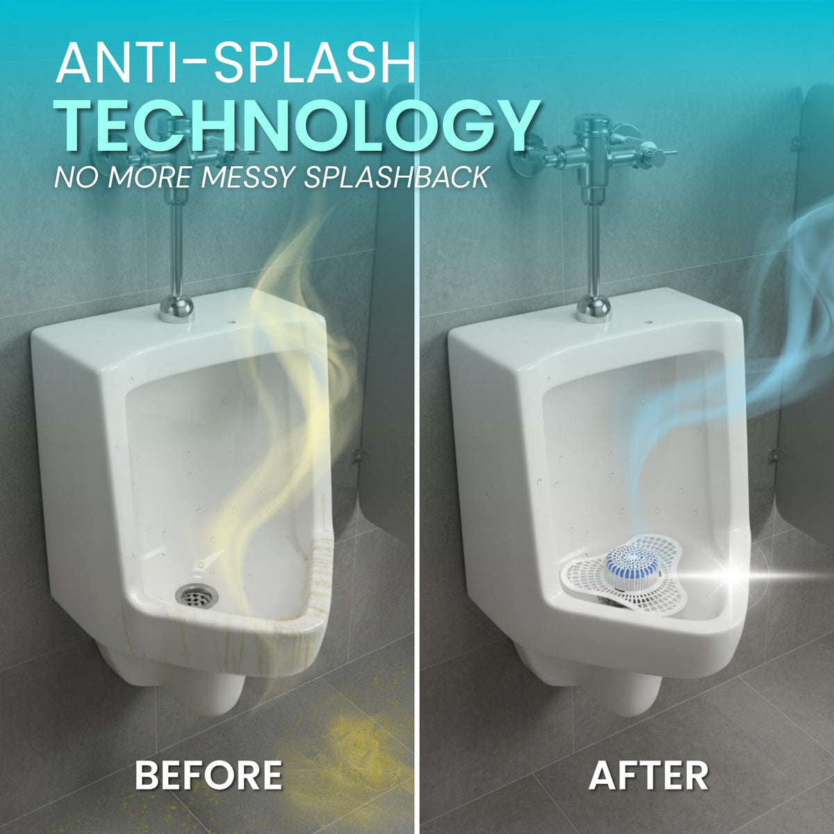 Tapix urinal-screen ocean-breeze-pack-03: anti-clog protection helps maintain smooth drainage.