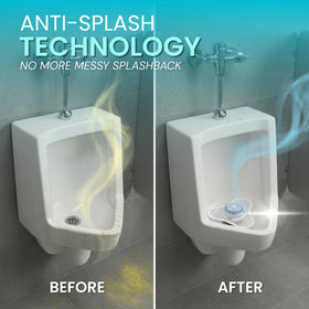 Tapix urinal-screen ocean-breeze-pack-03: anti-clog protection helps maintain smooth drainage.