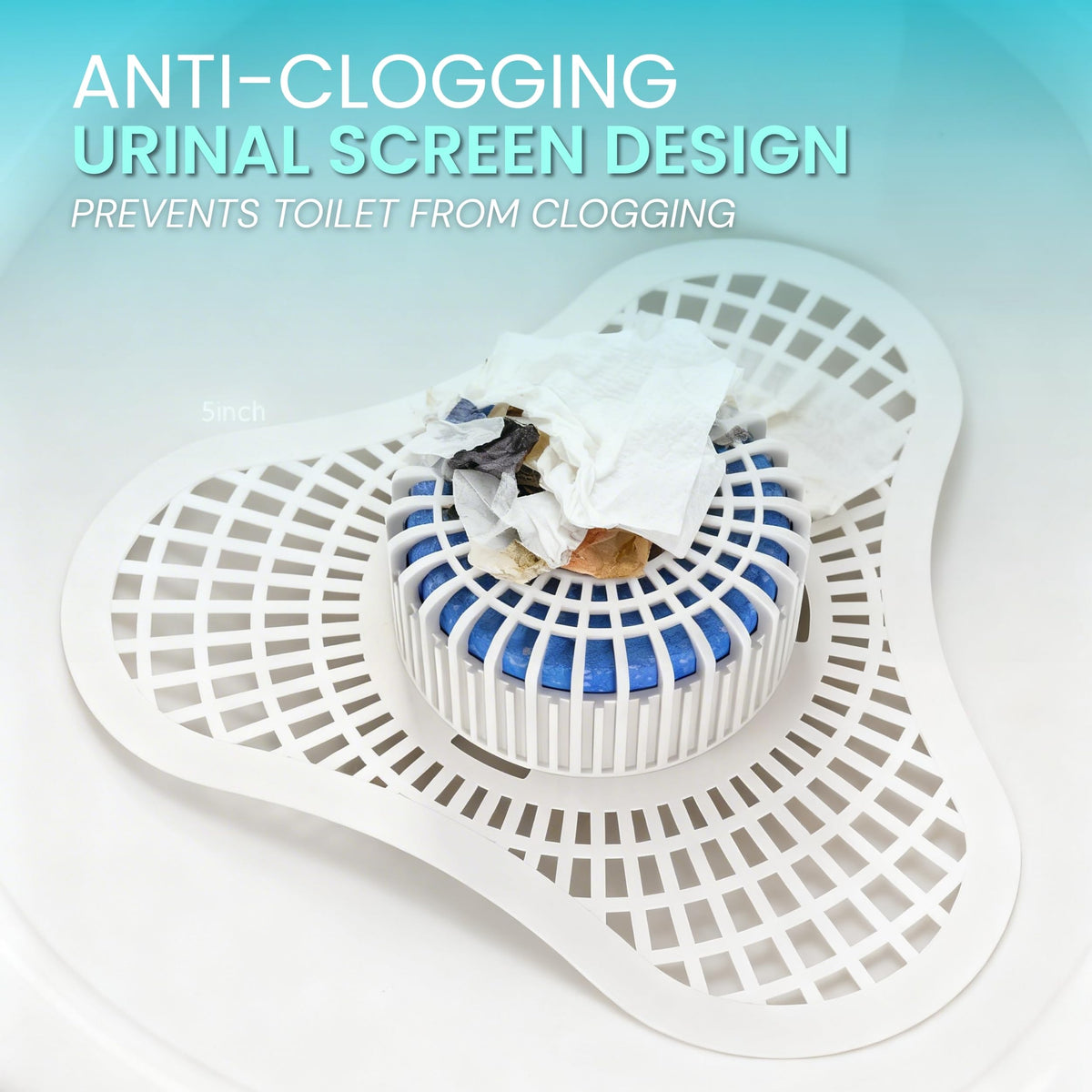 Tapix urinal-screen ocean-breeze-pack-04: durable, reusable materials for daily commercial use.