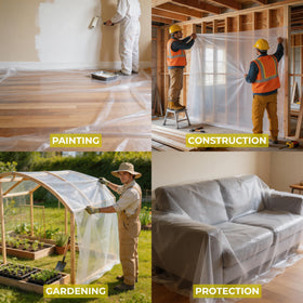 Tapix wide-coverage plastic sheet for large DIY and storage projects