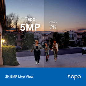 Tapo D130 Color Night Vision reveals color detail at night for safer porch monitoring.