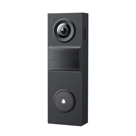 Tapo D205 2K doorbell front view showing crisp entry detail and hardware.