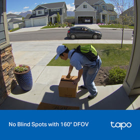Tapo D205 AI person detection sends instant alerts for activity.