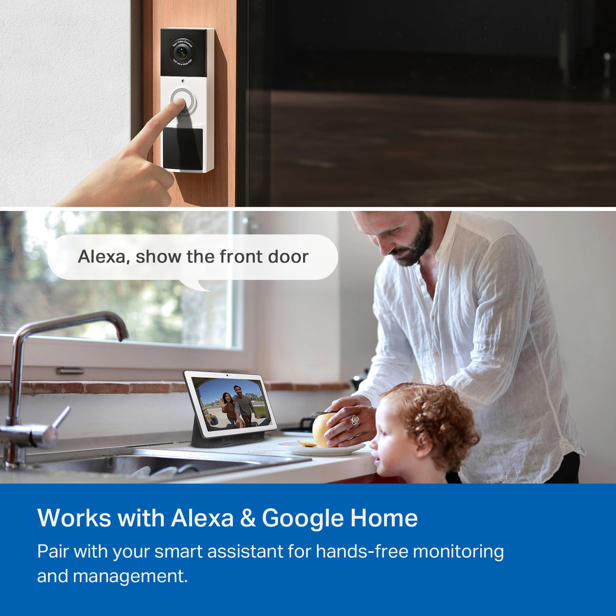 Tapo D210 works with Alexa and Google Assistant for hands-free control