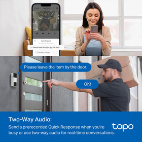 Tapo D210 two-way audio for real-time door conversations