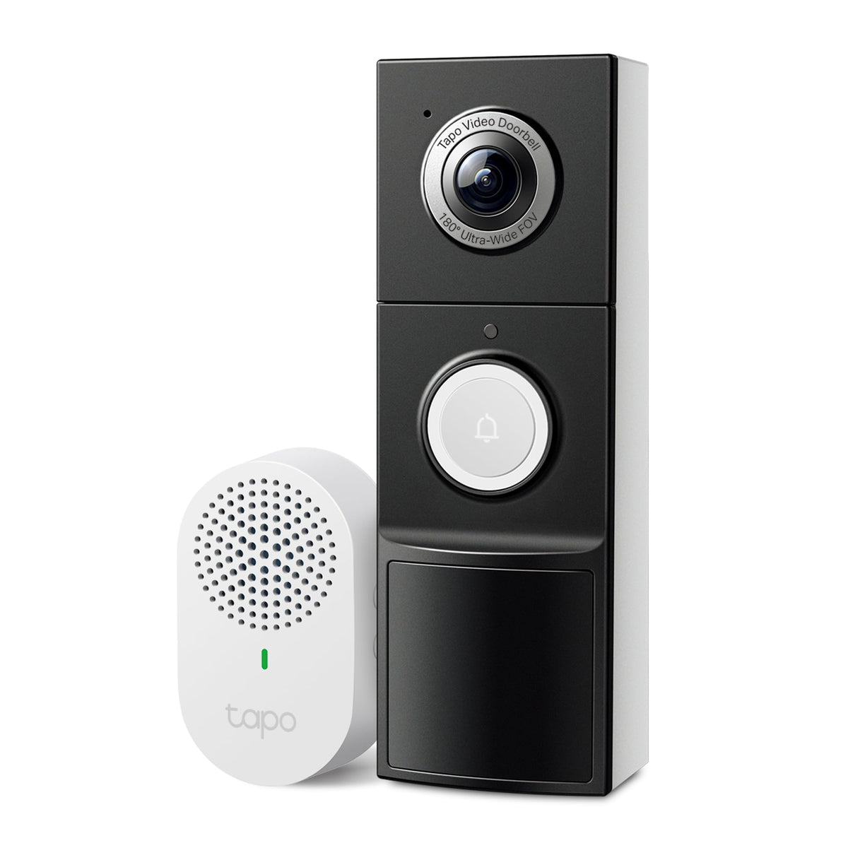 Tapo D225 doorbell with 2K QHD live view for clear doorstep monitoring.