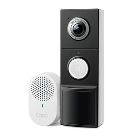Tapo D225 doorbell with 2K QHD live view for clear doorstep monitoring.