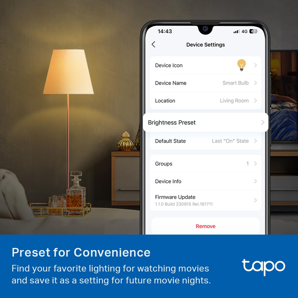 L510E in living room scene showing inviting ambient lighting.