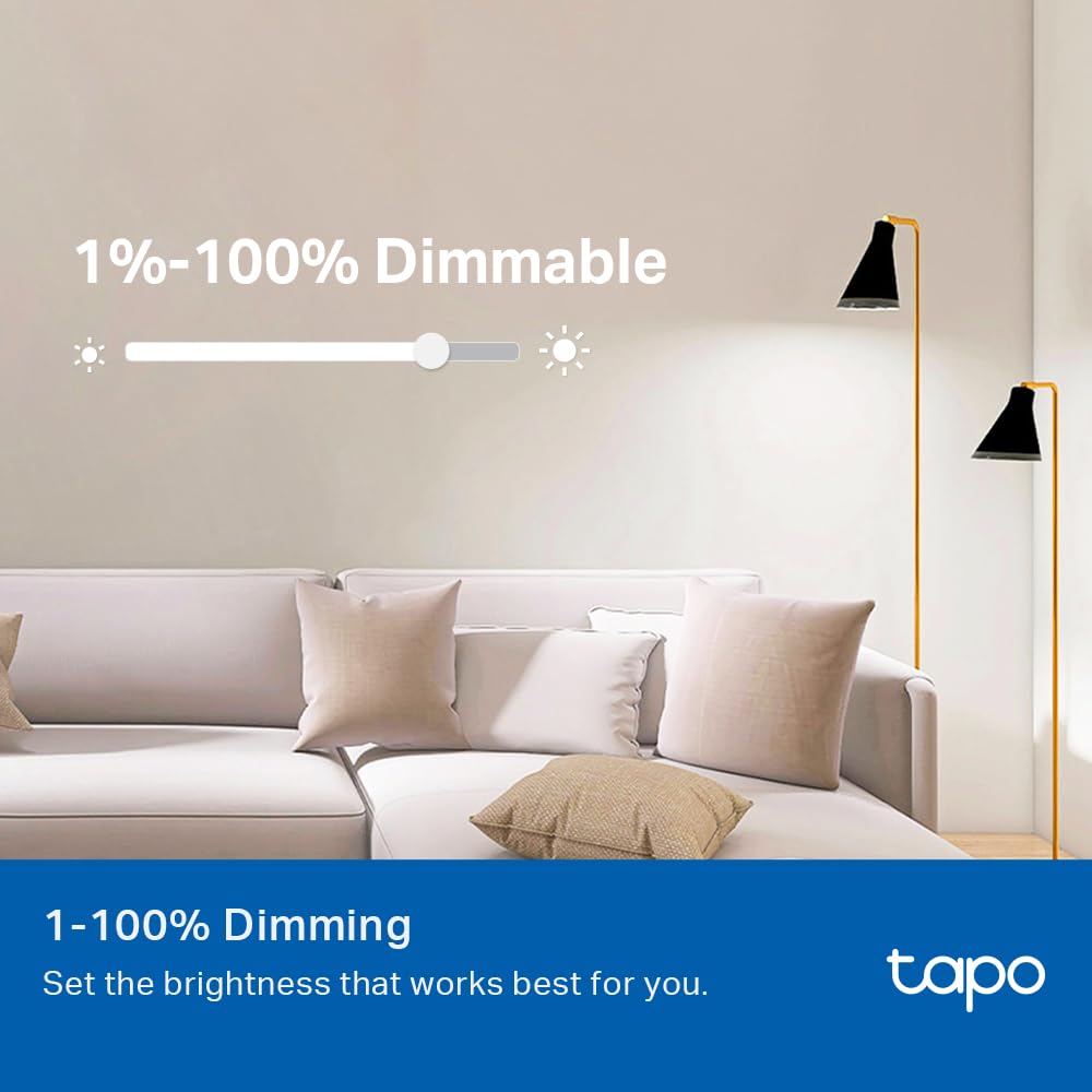 Tapo L520E app control enables remote lighting adjustments