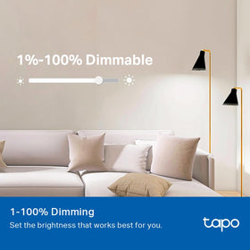 Tapo L520E app control enables remote lighting adjustments
