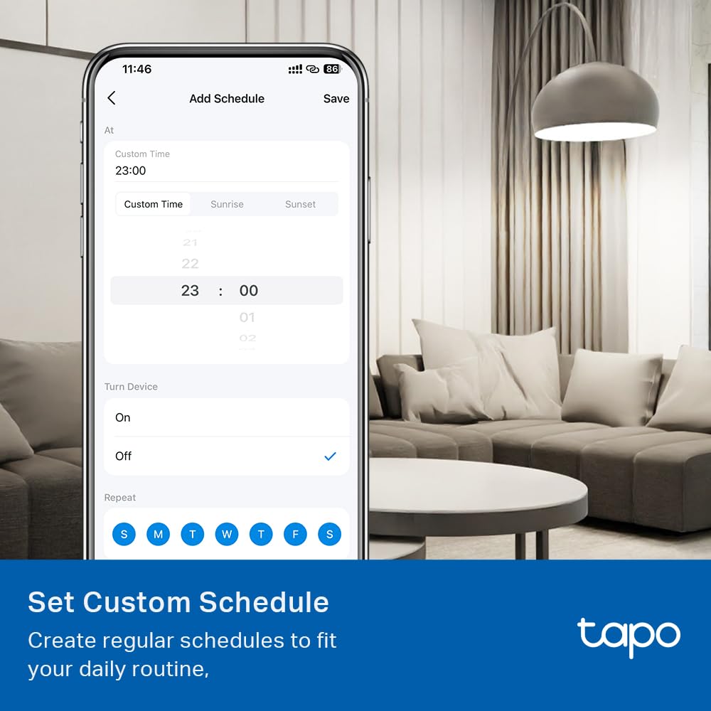 Tapo L520E E27 base fits A60 bulbs for easy replacement