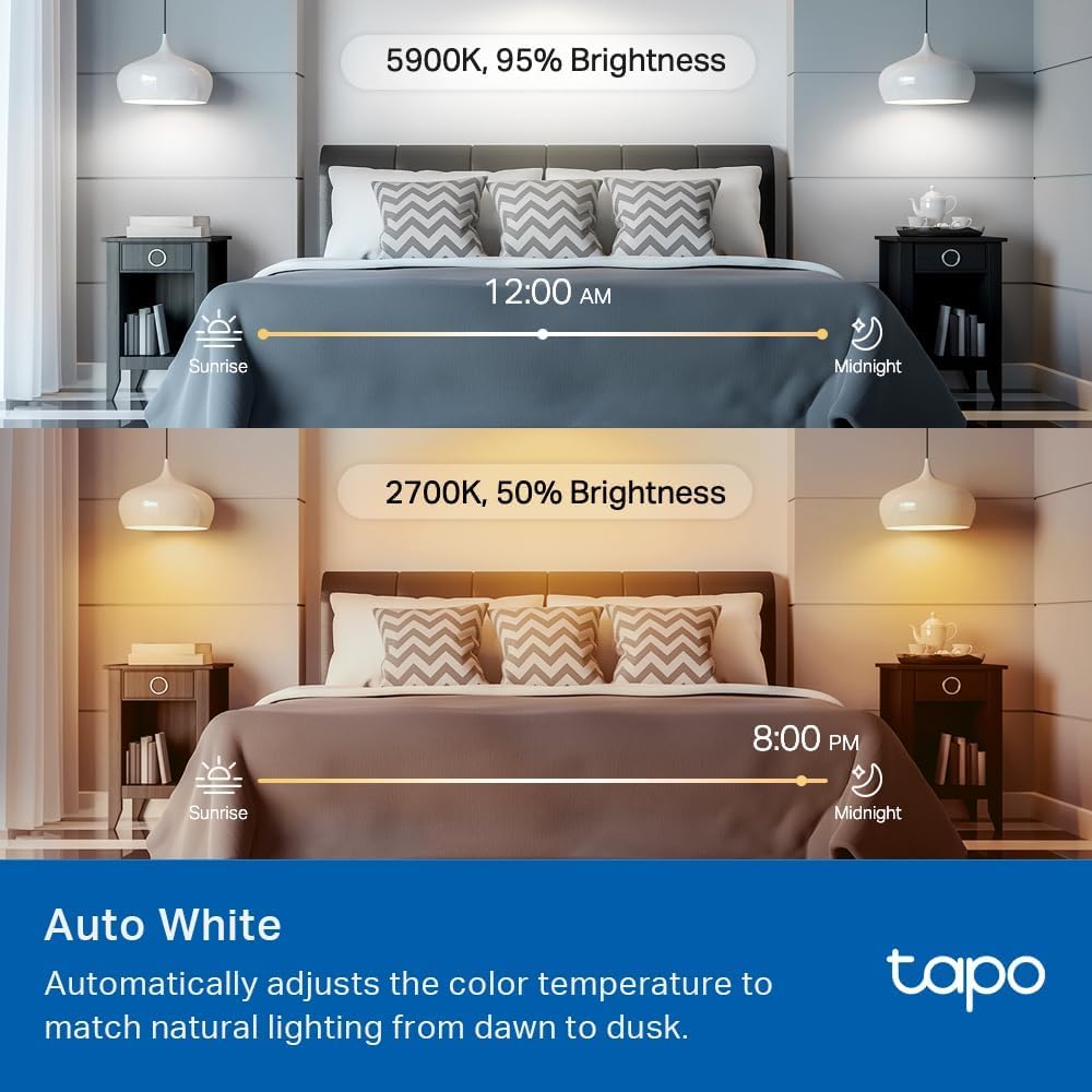 Tapo L535E scheduling and timers automate daily lighting.