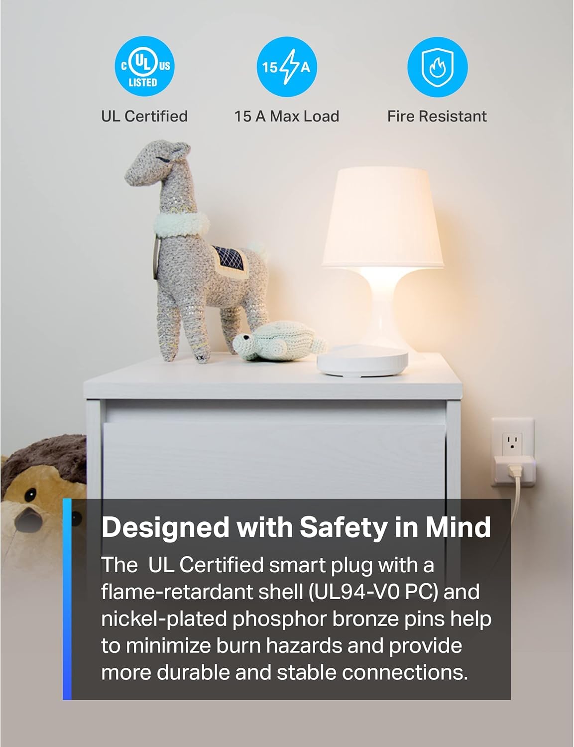 Tapo P105 space-saving design fits multiple outlets