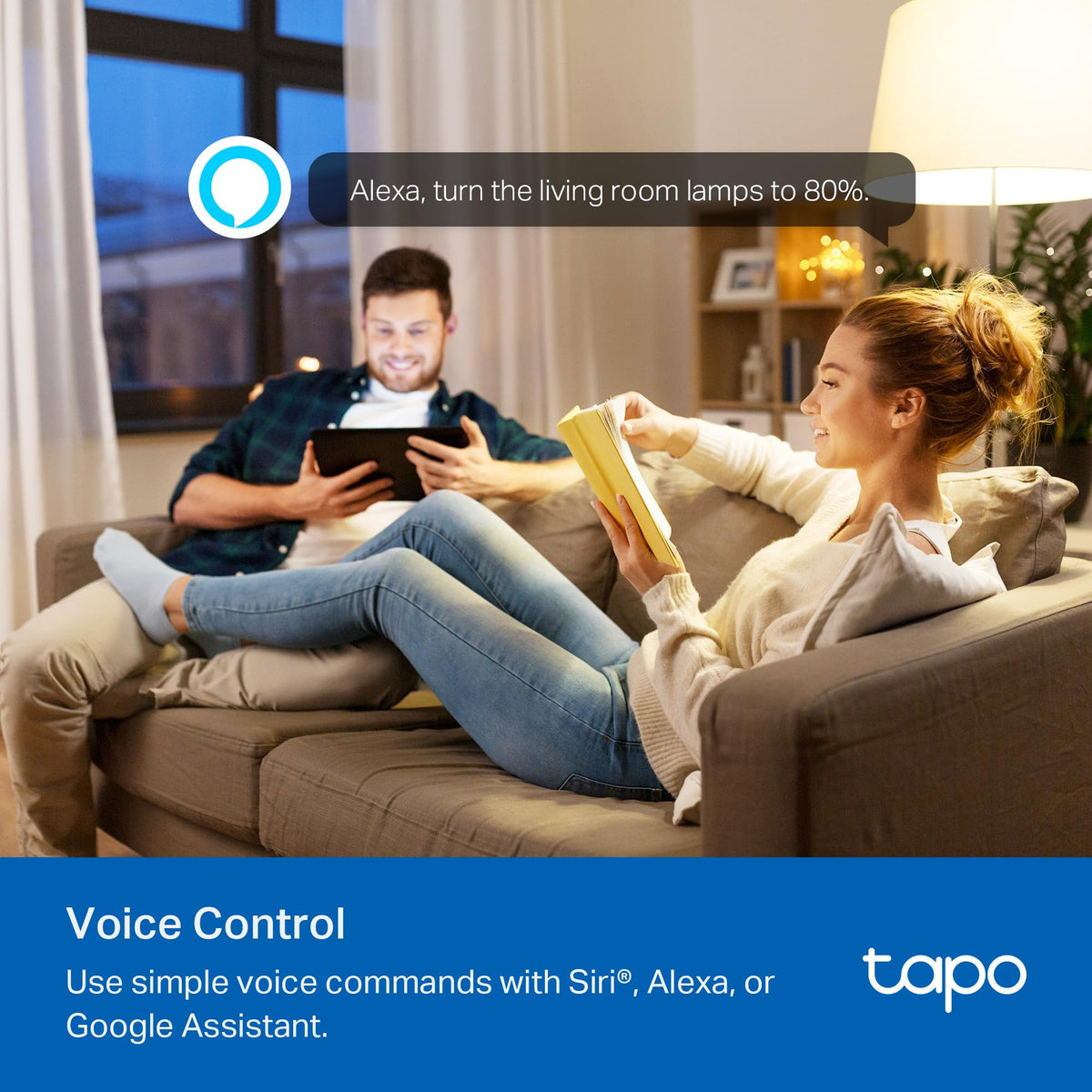 Tapo P135 Kit brightness and fade control for ambient mood.