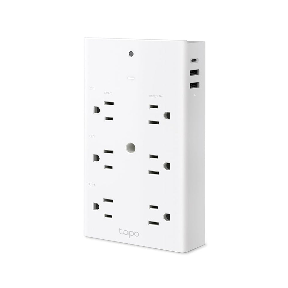 Tapo P306 9-in-1 outlet extender powering multiple devices with centralized control.