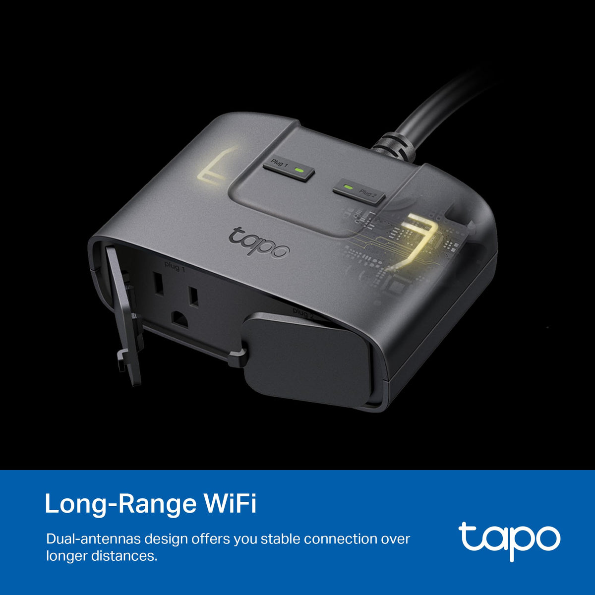 Tapo app enables remote control and monitoring from anywhere.