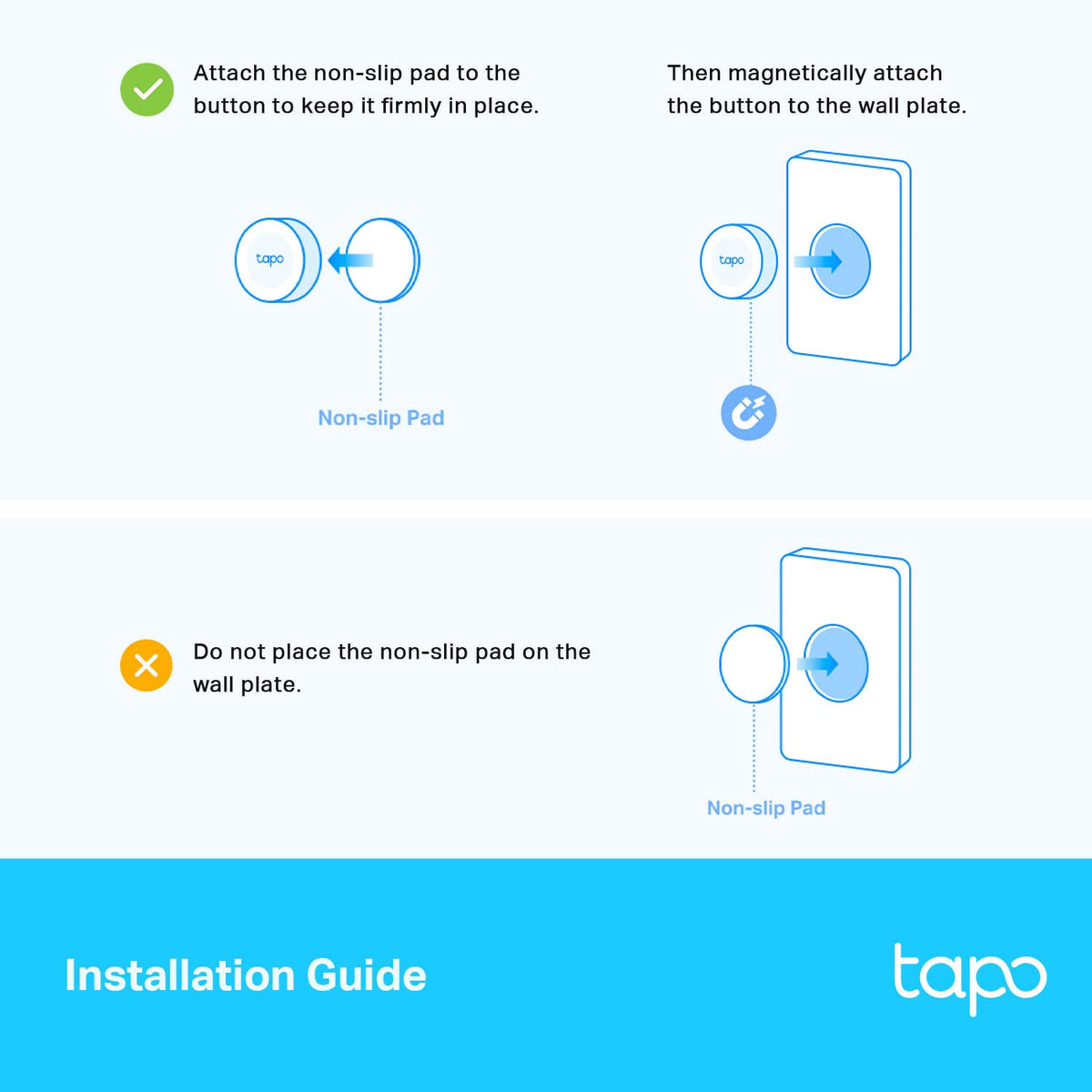 Tapo S200D wall-mounted: convenient access from any room.